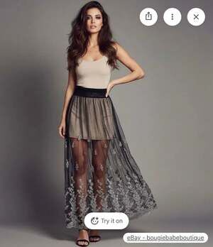 Free people Jen's Pirate Booty Floral Lace Sheer Maxi Skirt w/ Crochet Waist M